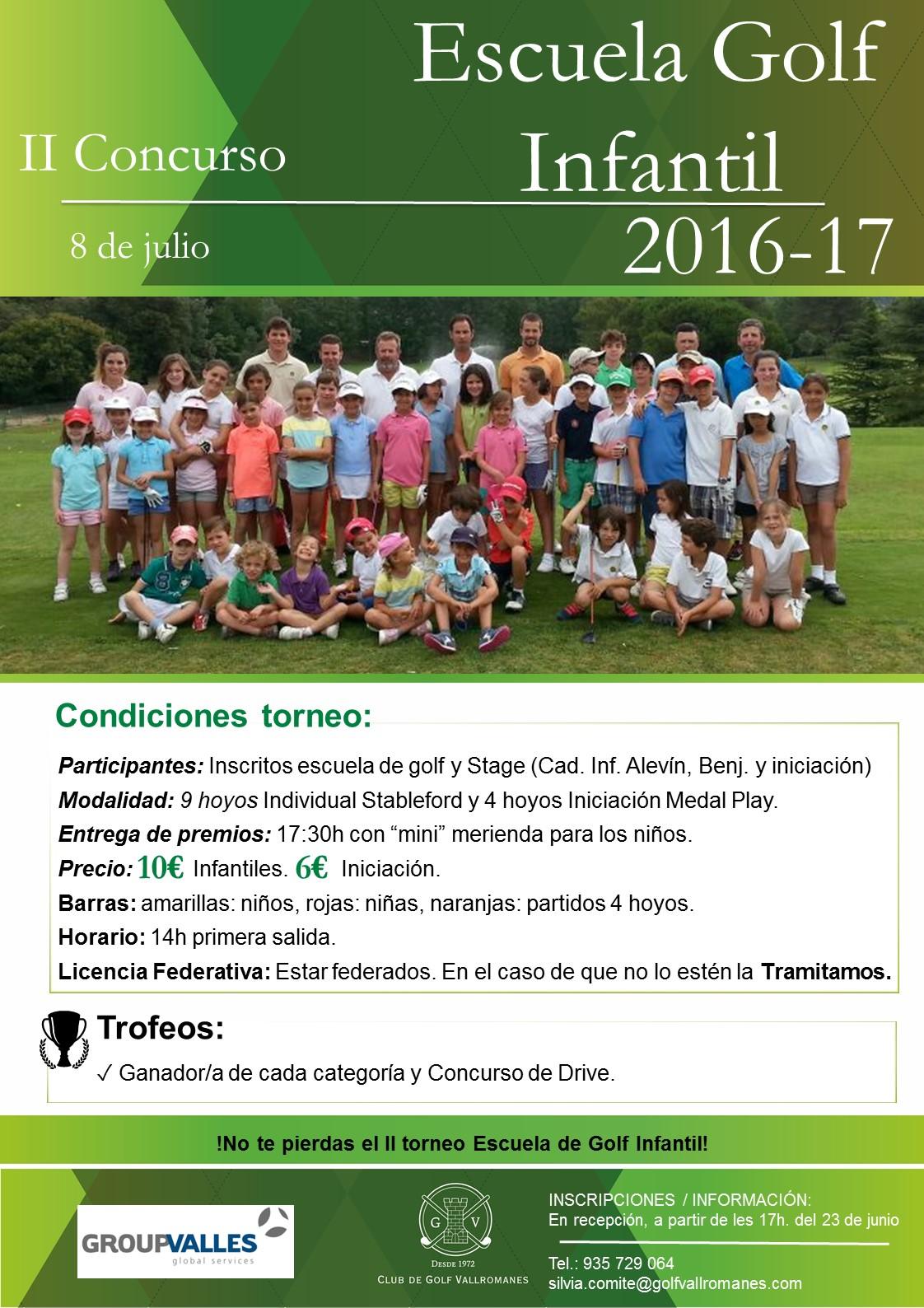 Poster II Concurs Escola Golf 9 forats Inf Cast