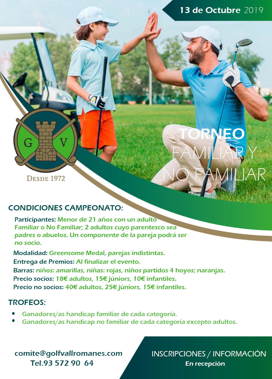 poster torneo familiar y no familiar 2019