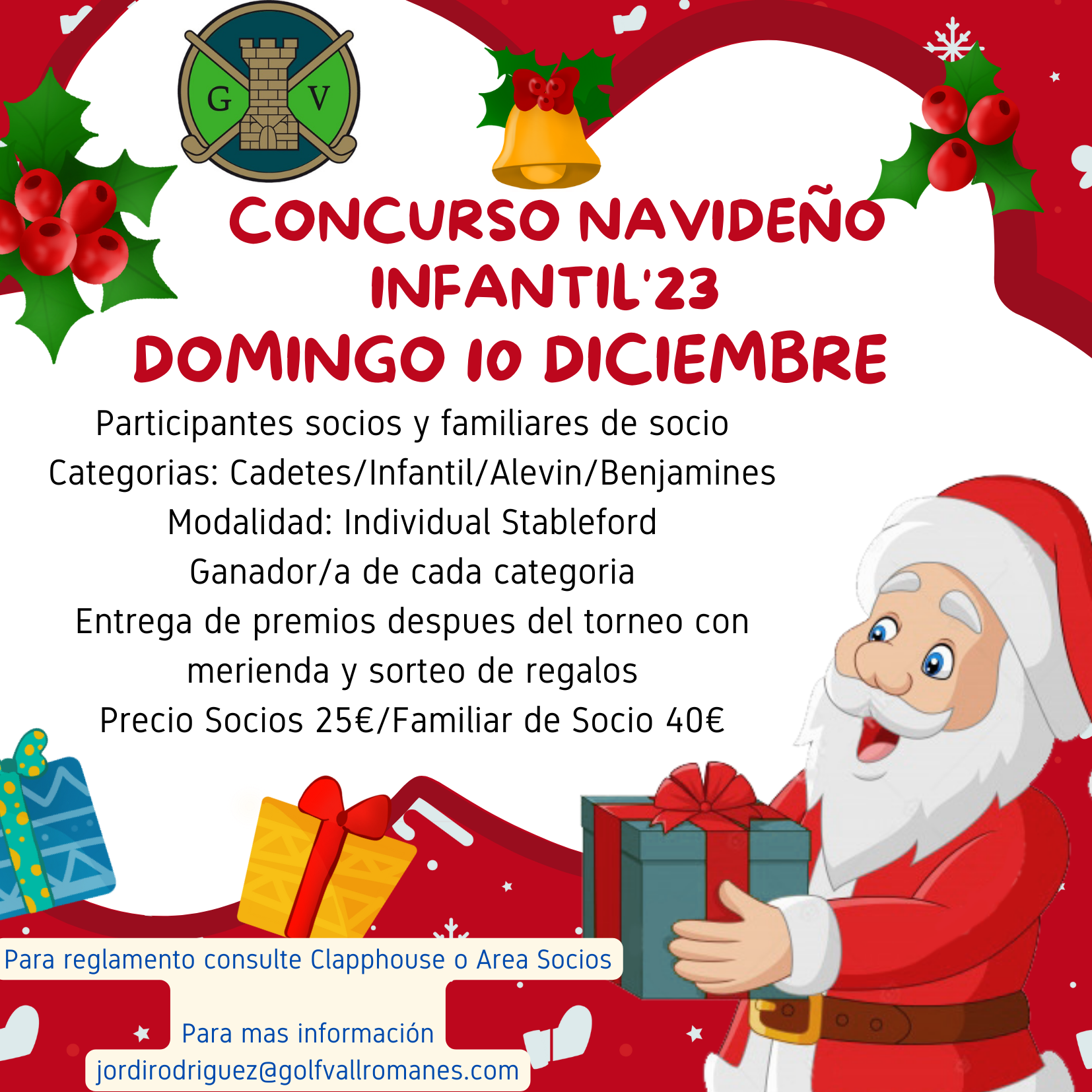 Invitacion fiesta de navidad ilustracion infantil rojo (1)